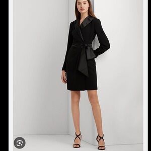 Lauren Ralph Lauren Crepe Long-Sleeve Cocktail Dress